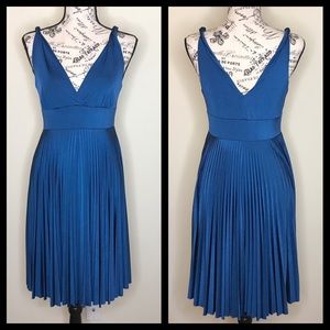 Soprano • Pleated Deep V Neck Dress